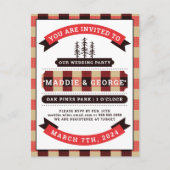 Hochzeitsparty | Buffalo Karo Flannel Postkarte (Vorderseite)