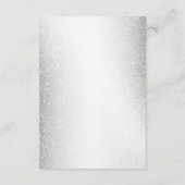 Hochzeitsparty Dusty Blue Watercolor Blume Silber Begleitkarte (Rückseite)