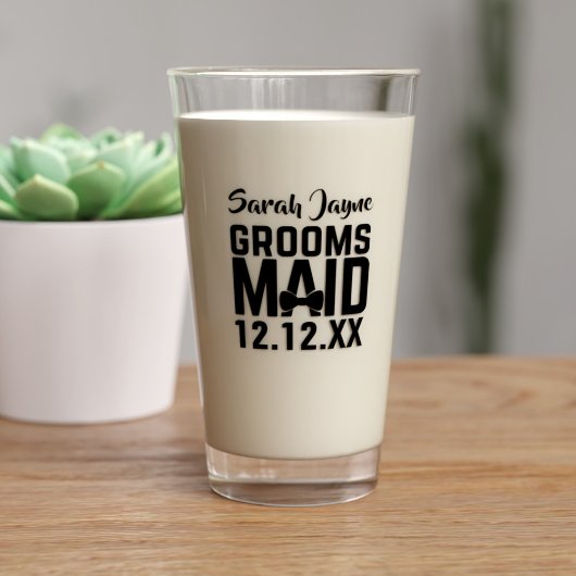 Hochzeitsparty Groomsmaid Glass Tumbler