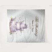 Hochzeitsparty Silver Glitzer Sparkle Elegante Wandteppich (Vorderseite (Horizontal))