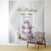 Hochzeitsparty Silver Glitzer Sparkle Elegante Wandteppich (Beispiel)