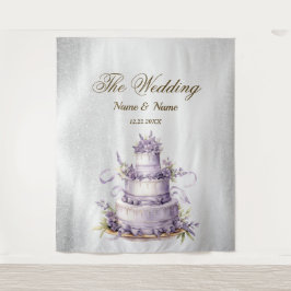 Hochzeitsparty Silver Glitzer Sparkle Elegante Wandteppich