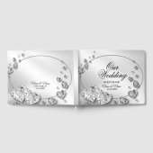 Hochzeitsparty Silver Hearts Gray Elegant Gästebuch (Voll)
