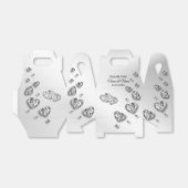 Hochzeitsparty Silver Hearts Gray Elegant Geschenkschachtel (Ungefaltet)