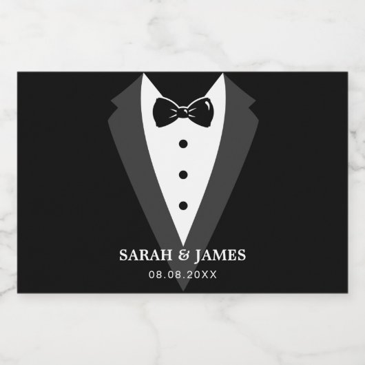 Hochzeitsparty Sparkling Weinflasche Schaumweinetikett (Einzelnes Label)