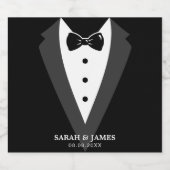 Hochzeitsparty Sparkling Weinflasche Schaumweinetikett (Einzelnes Label)