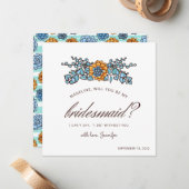 Hochzeitsparty | Werden Sie meine Bridesmaid sein? Mitteilungskarte (Vorderseite/Rückseite Beispiel)