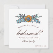Hochzeitsparty | Werden Sie meine Bridesmaid sein? Mitteilungskarte (Vorderseite)