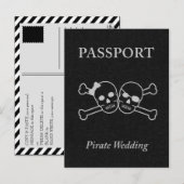 Hochzeitspass Einladungspostkarte (Vorne/Hinten)