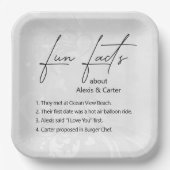 Hochzeitspass - Fakten über Herz Pappteller (Vorderseite)