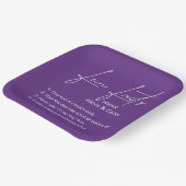 Hochzeitspass - Fakten über Lila Pappteller (Gewinkelt)