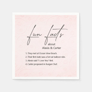 Hochzeitspass - Fakten über rosa bestickte Blume Serviette