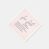 Hochzeitspass - Fakten über rosa bestickte Blume Serviette (Ecke)