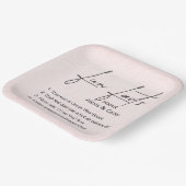 Hochzeitspass - Fakten über rosa Rosa Pappteller (Gewinkelt)