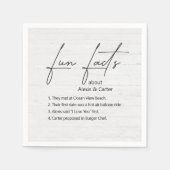 Hochzeitspass - Fakten über weißgetünchtes Holz Serviette (Vorderseite)