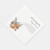 Hochzeitspass Fakten Winterherbst Grün Serviette (Ecke)