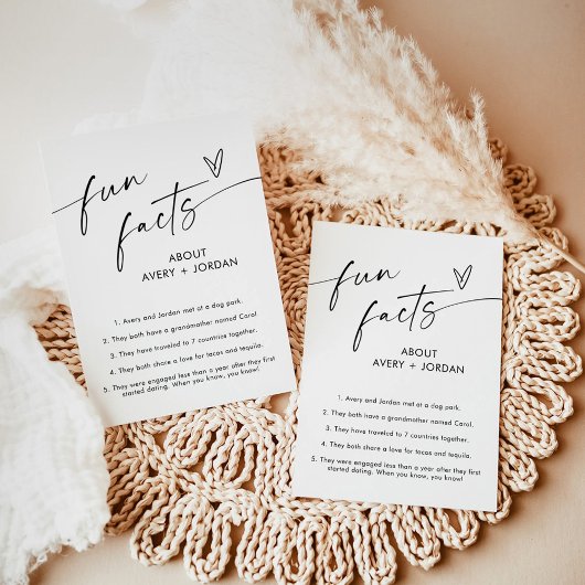 Hochzeitspass-Fakten-Zeichen | Moderne Minimalisti Einladung