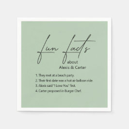 Hochzeitspass Fakten zum Thema Grün Serviette