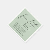 Hochzeitspass Fakten zum Thema Grün Serviette (Ecke)