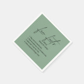 Hochzeitspass Fakten zum Thema Grün Serviette (Ecke)
