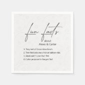 Hochzeitspass - Fakten zum verkörperten Blumendesi Serviette (Vorderseite)