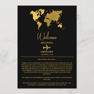 Hochzeitspass Gold Schwarz Reiseplan Programm