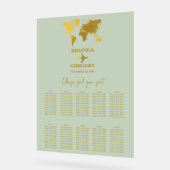 Hochzeitspass - Green Gold Seating Chart Acrylschild (Winkel)