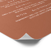 Hochzeitspass-Menü Bar Sign Empfang Poster G400 (Ecke)