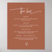 Hochzeitspass-Menü Bar Sign Empfang Poster G400 (Vorne)