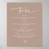 Hochzeitspass-Menü Bar Sign Empfang Poster G400 (Vorne)