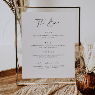 Hochzeitspass-Menü Bar Signatur Empfang Poster C10