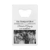 Hochzeitspass Schwarz-Weiß-Gastgeschenk Hochzeit Geldbeutel Flaschenöffner (Rückseite)