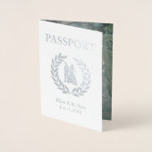 Hochzeitspass Silberfolie Folienkarte (Vorderseite)