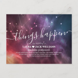 Hochzeitspause Dinge passieren Galaxie-Nebel Ankündigungspostkarte