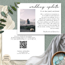 Hochzeitspause Foto Update Moderne Schrift Ankündigung