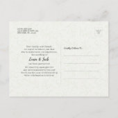 Hochzeitspause machen wir immer noch Sonnenblumen Ankündigungspostkarte (Rückseite)