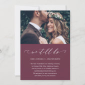 Hochzeitspause machen wir noch Burgund-Foto Ankündigung (Vorderseite)