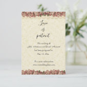 Hochzeitspause Neues Datum Religiöse Blume Karte (Stehend Vorderseite)