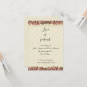 Hochzeitspause Neues Datum Religiöse Blume Karte (Vorderseite/Rückseite Beispiel)