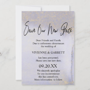 Hochzeitspause Rette unser neues Datum Einladung