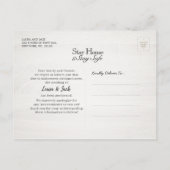 Hochzeitspause Verspätung des Datums Sonnenblume Ankündigungspostkarte (Rückseite)