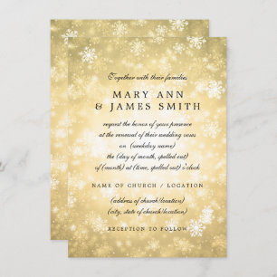 Hochzeitspazierweg Renewal Gold Winter Wonderland Einladung
