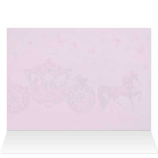 Hochzeitspferd & Blume & Butterfliegen (Innenansicht Horizontal (Oben))