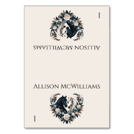 Hochzeitspferde in Liebe- Tischnummer