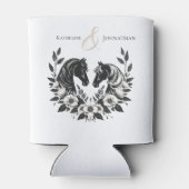 Hochzeitspferde und Blume Dosenkühler (Rückseite)