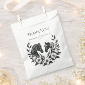 Hochzeitspferde und Blume Geschenktütchen (Ausgeschnitten)