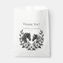 Hochzeitspferde und Blume Geschenktütchen