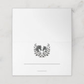 Hochzeitspferde und Blume Platzkarte (Außenseite Aufgefaltet)