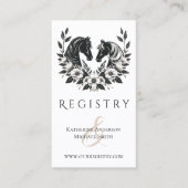 Hochzeitspferde und Blume Visitenkarte (Vorderseite)