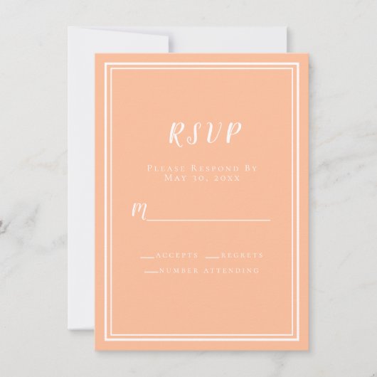 Hochzeitspfirsich Moderne elegante UAWG-Abschlussk (Vorderseite)